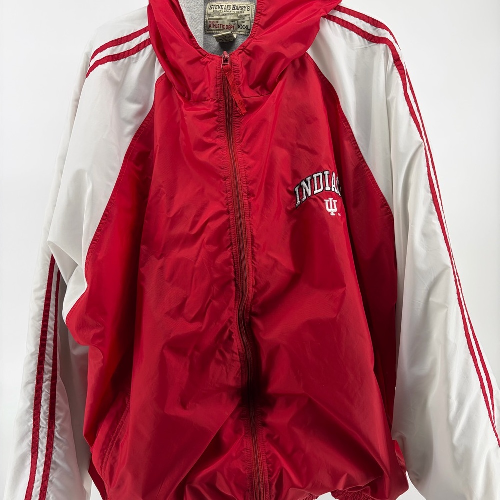 Steve & Barry Windbreaker Jacket, Men's Size 3XL Red & White